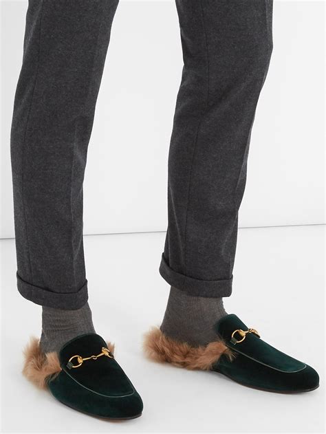 gucci velvet princetown loafers|Gucci mule loafer.